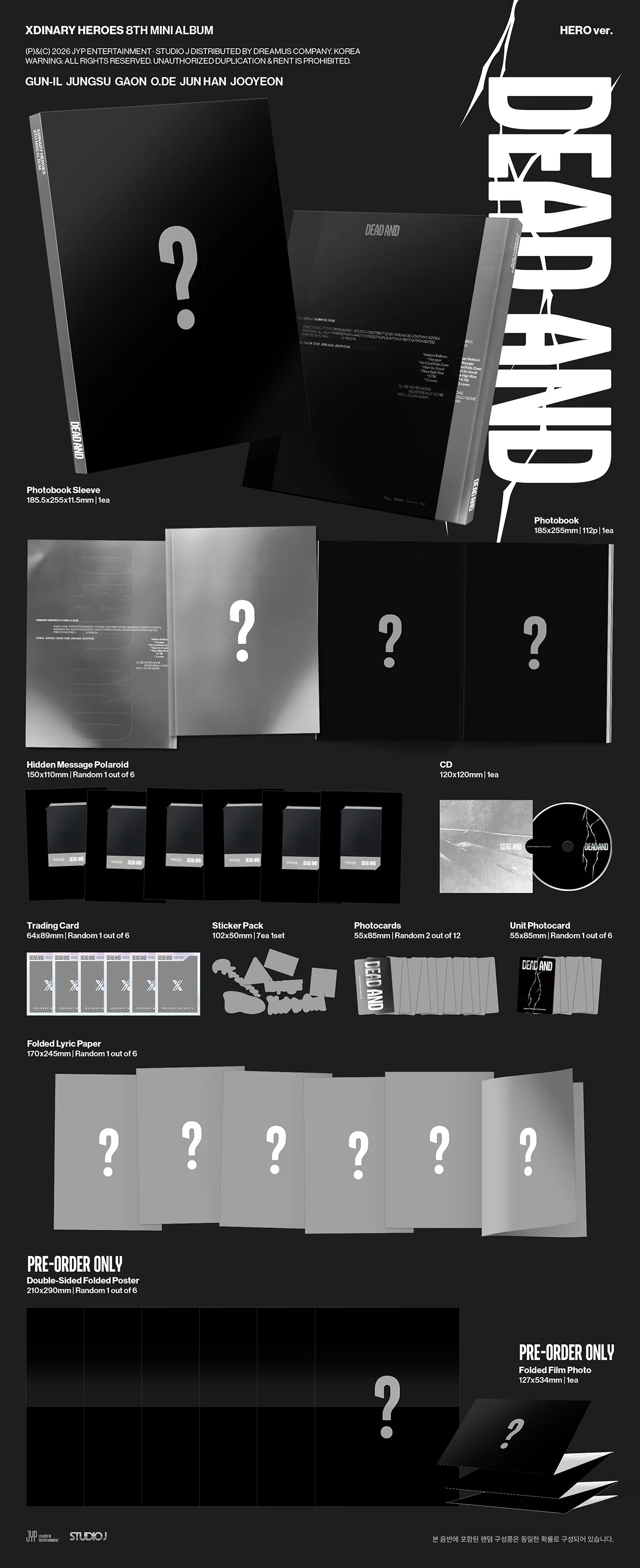 (Pre-Order + POB) Xdinary Heroes - DEAD AND - 8th Mini Album (Photobook Ver.) - Image 3